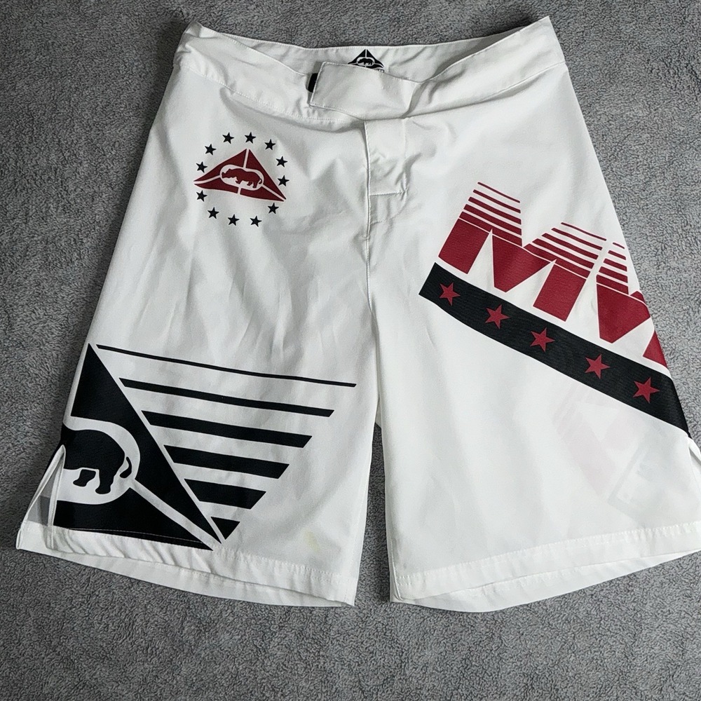 Men's ECKO UNLTD‎ MMA White athletic shorts Size S Training Shorts